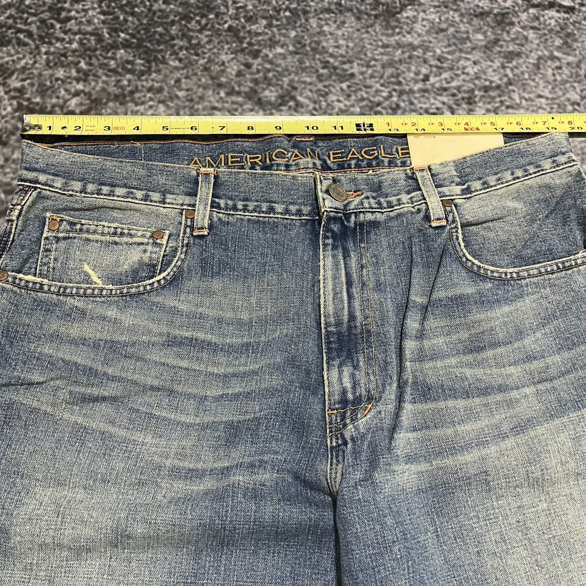 American Eagle Outfitters Vintage Y2K American Eagle Blue Faded Baggy Wide Leg Jeans Size US 38 / EU 54 - 11 Thumbnail