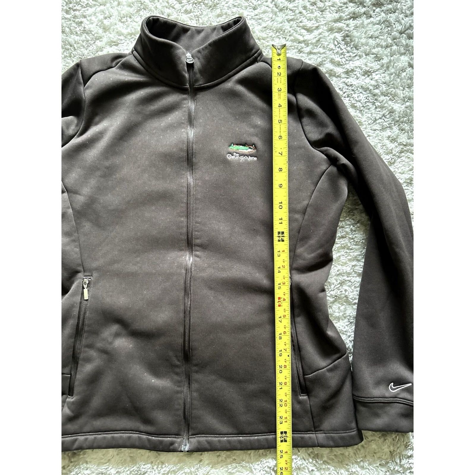 Nike Nike Women’s Jacket Brown Full Zip L - Coeur d’Alene Resort Golf Course, Polyester, Basic Style, Outdoor/Active 90s? Size L / US 10 / IT 46 - 7 Thumbnail