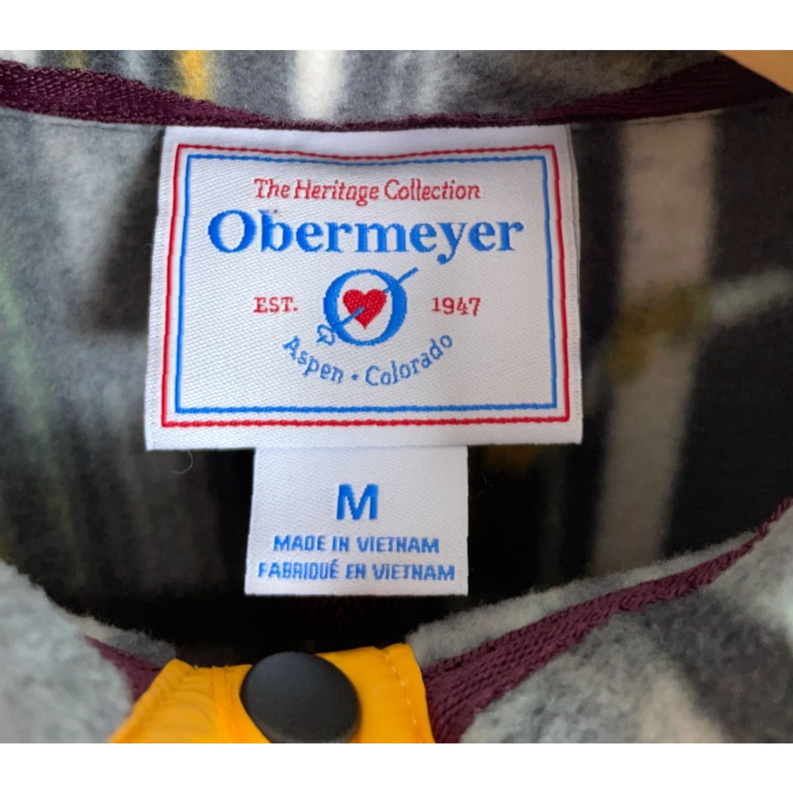 Obermeyer VINTAGE Obermeyer Boulder Snap T Fleece Pullover Women's Medium AOP Heritage Collection Size M / US 6-8 / IT 42-44 - 3 Thumbnail