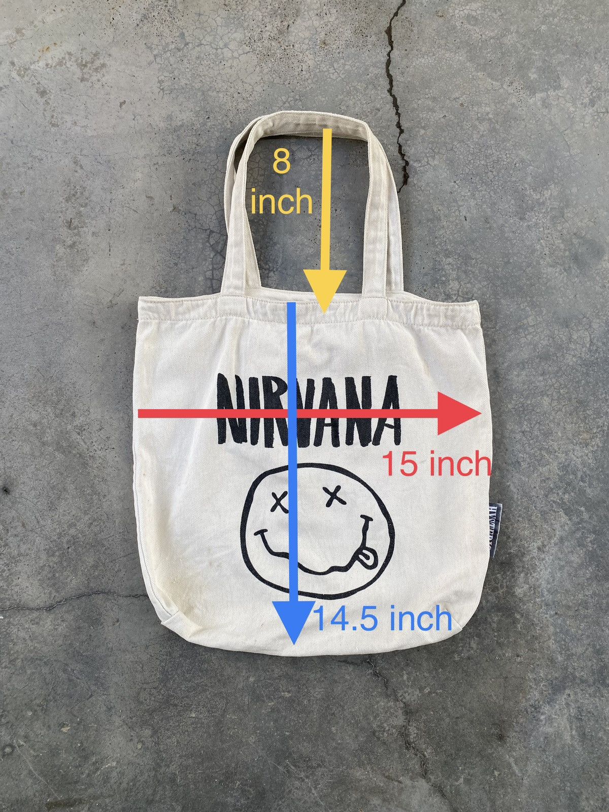 Hysteric Glamour Vintage OG Hysteric Glamour Nirvana Distressed Tote Bag Size ONE SIZE - 15 Thumbnail