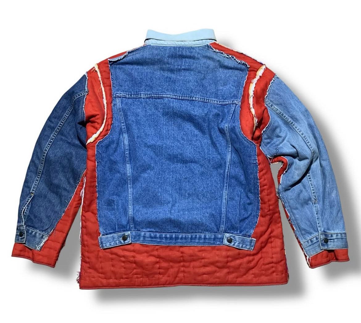 Needles 2000s Rebuild by Needles Jean Rug Covered Reversible Jacket Size US L / EU 52-54 / 3 - 4 Thumbnail