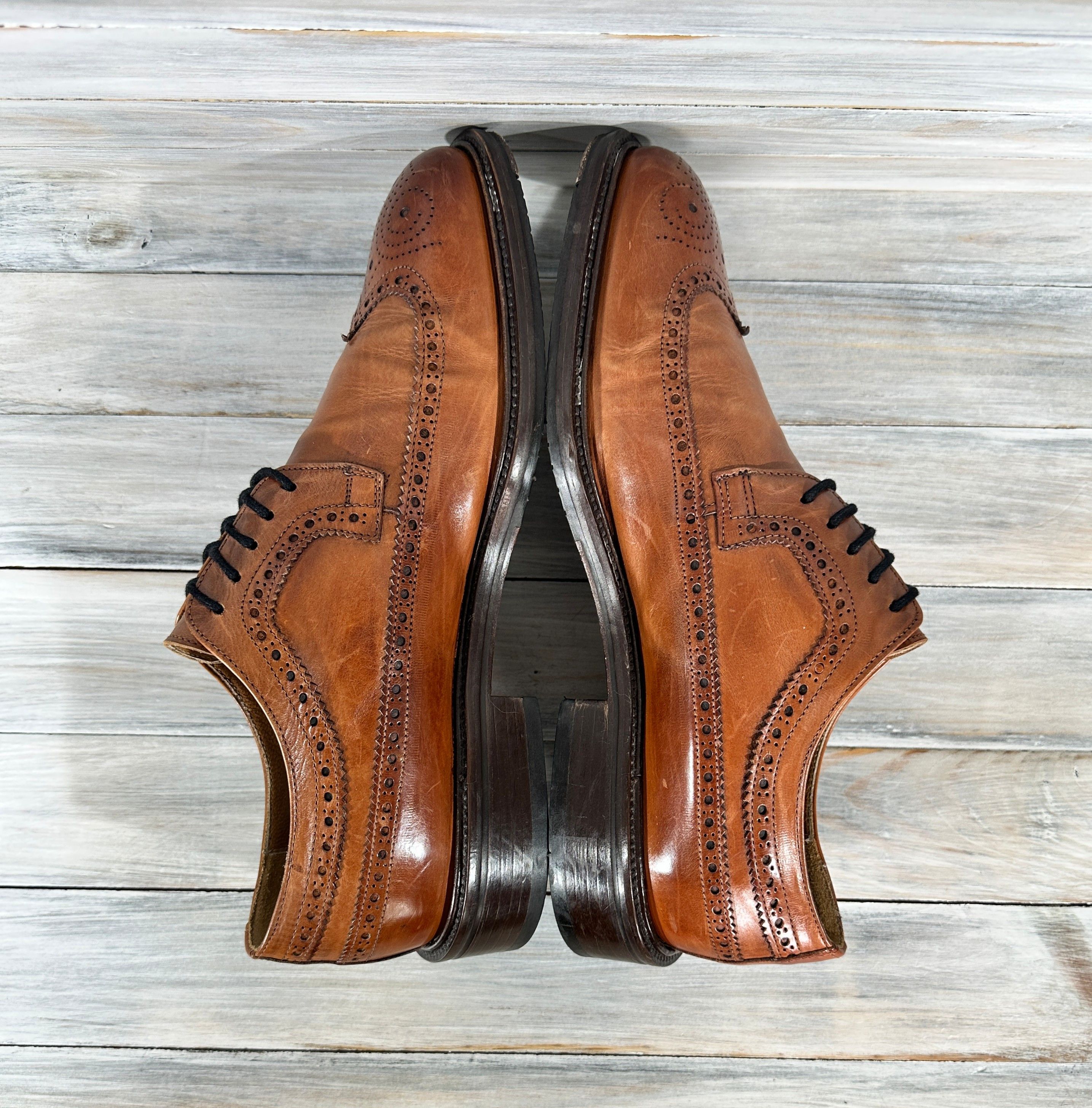 Leather Mario Bruni Brogue Men's Leather Shoes Made In Italy Luxury Size US 8 / EU 41 - 7 Thumbnail