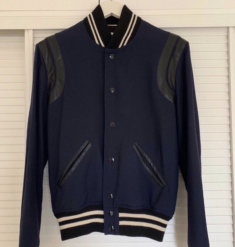Saint Laurent Paris × Yves Saint Laurent Saint Laurent Teddy baseball jacket2410-Nextarrow Size US XS / EU 42 / 0 - 1 Thumbnail