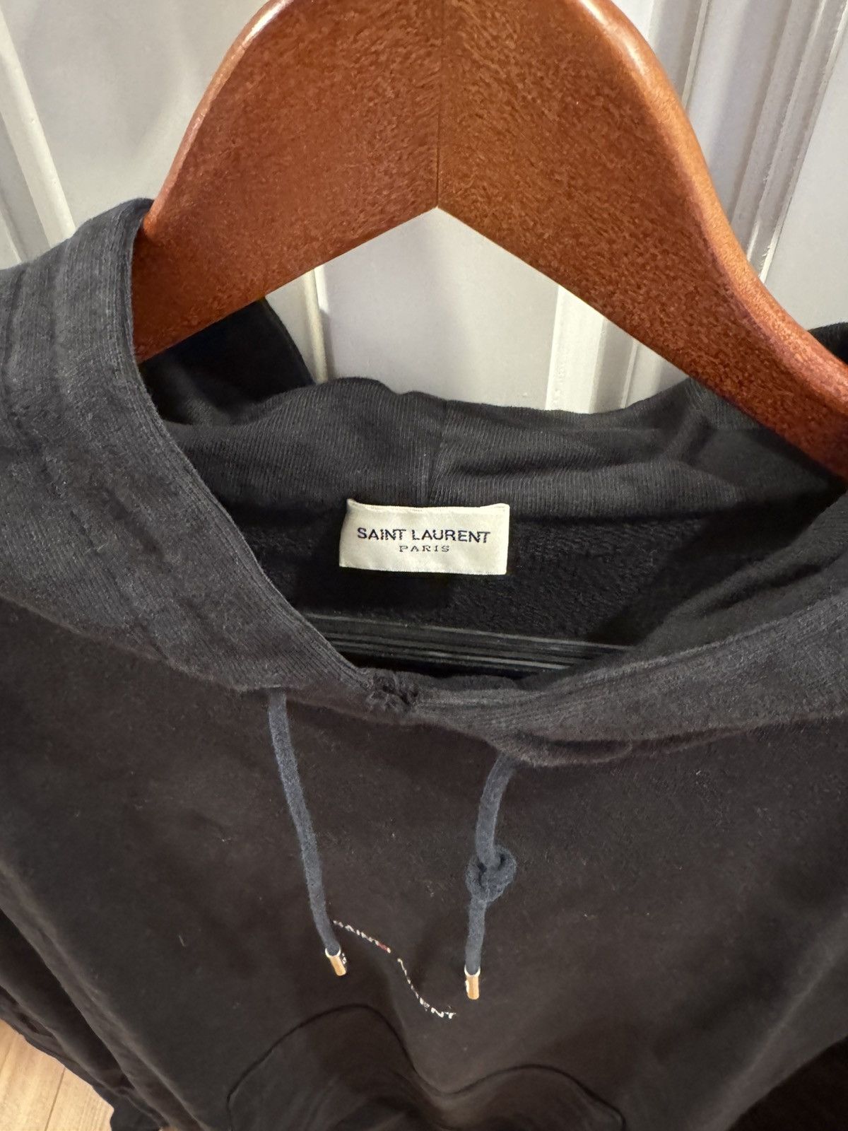 Saint Laurent Paris Square Logo Hoodie Size US L / EU 52-54 / 3 - 3 Thumbnail