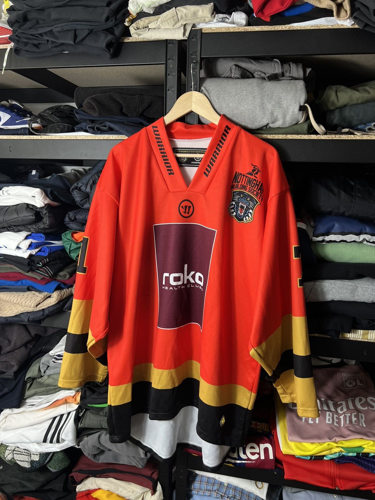 NHL Nottingham Panthers Hockey Jersey Warrior Red #71 Size XL Size US XL / EU 56 / 4 - 1 Thumbnail