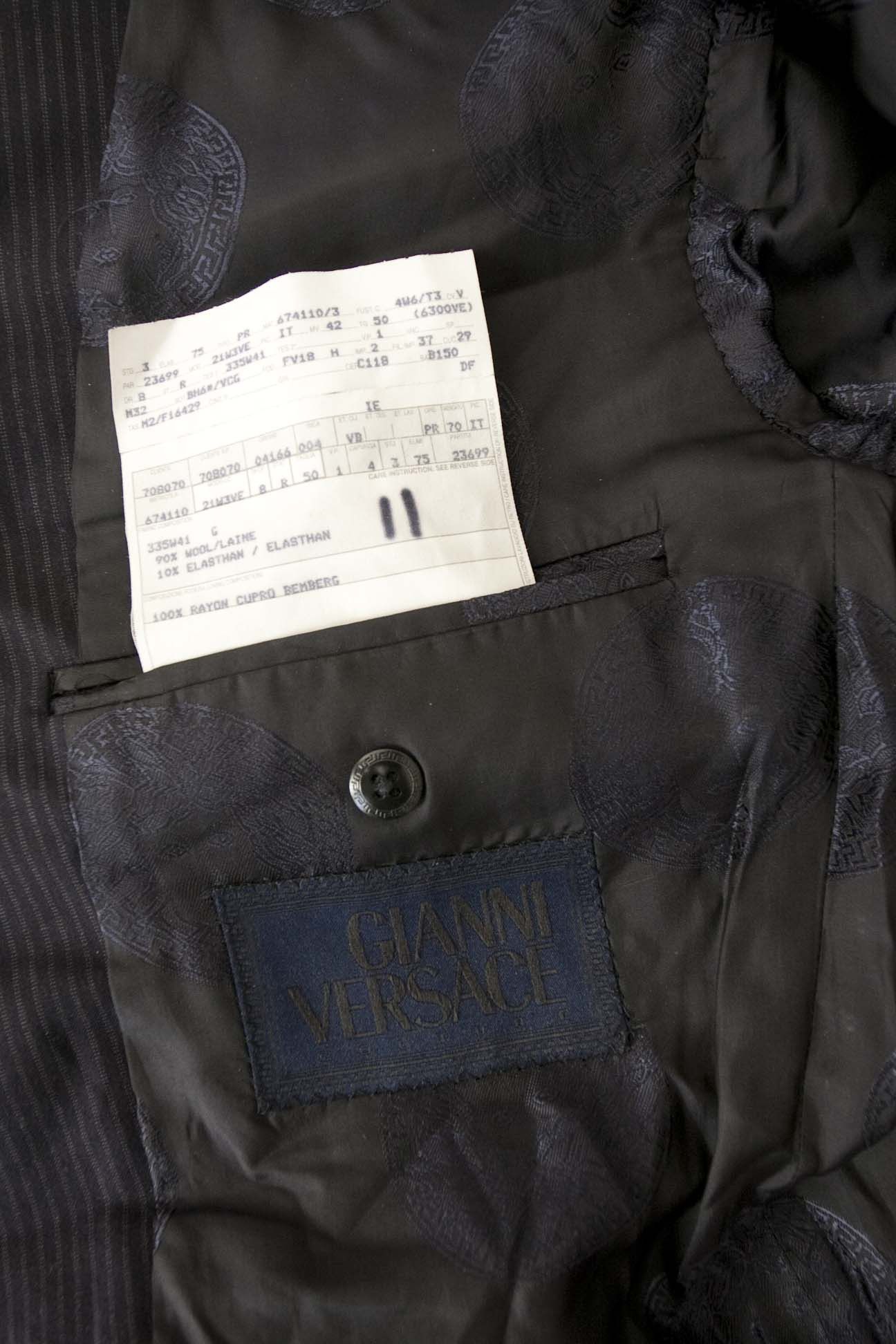 Versace × Vintage Gianni Versace Jacket Vintage Wool Size 50 it / 40US Size 40R - 2 Thumbnail