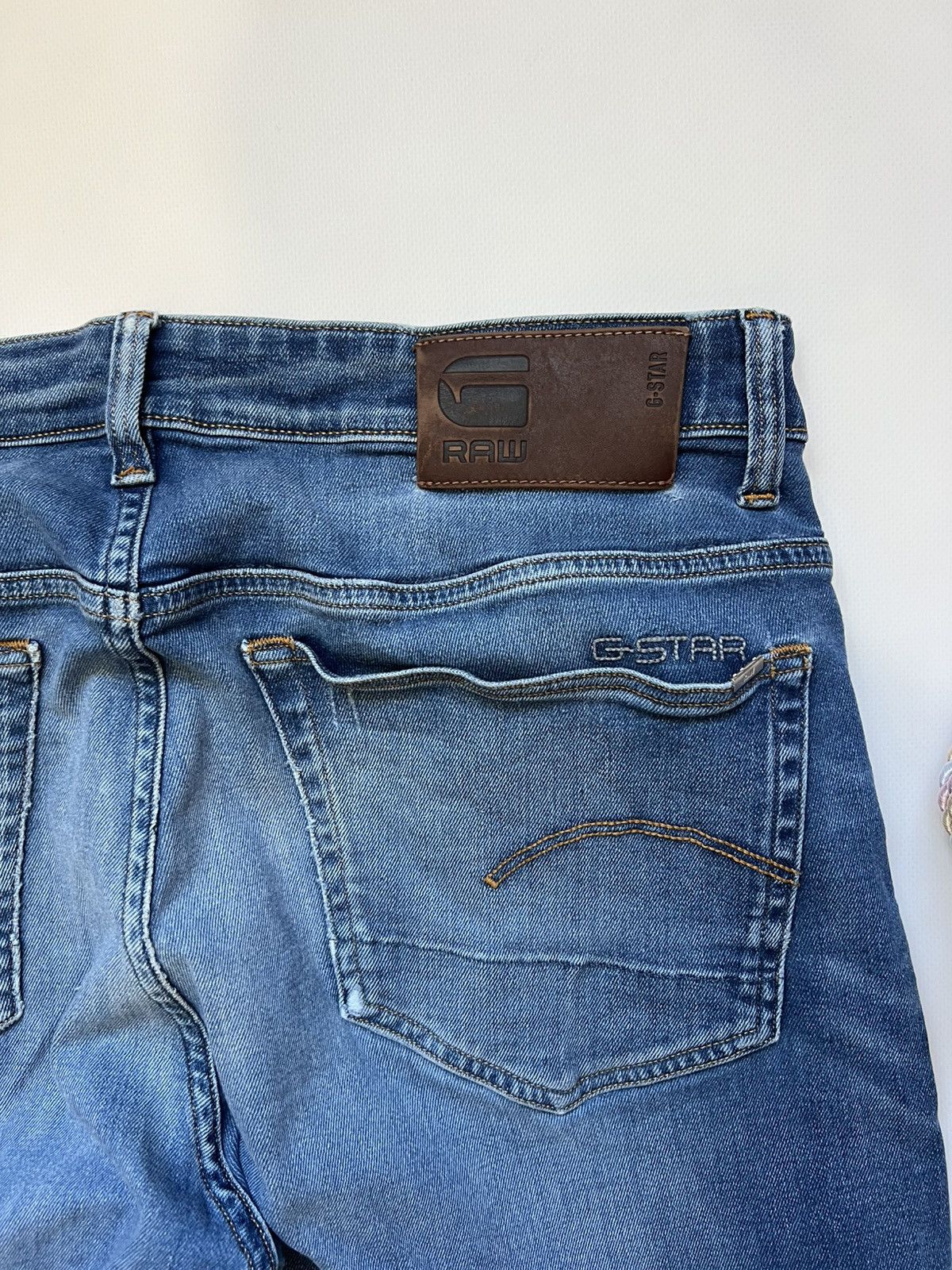 G-Star G Star Raw Blue Distressed Pants Jeans Denim Size US 34 / EU 50 - 3 Thumbnail