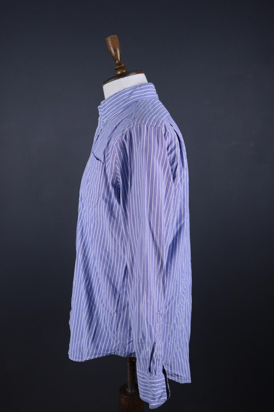 Designer Boggi Milano Doppio Ritorto Blue Stripe Shirt Size XL Size US XL / EU 56 / 4 - 5 Thumbnail