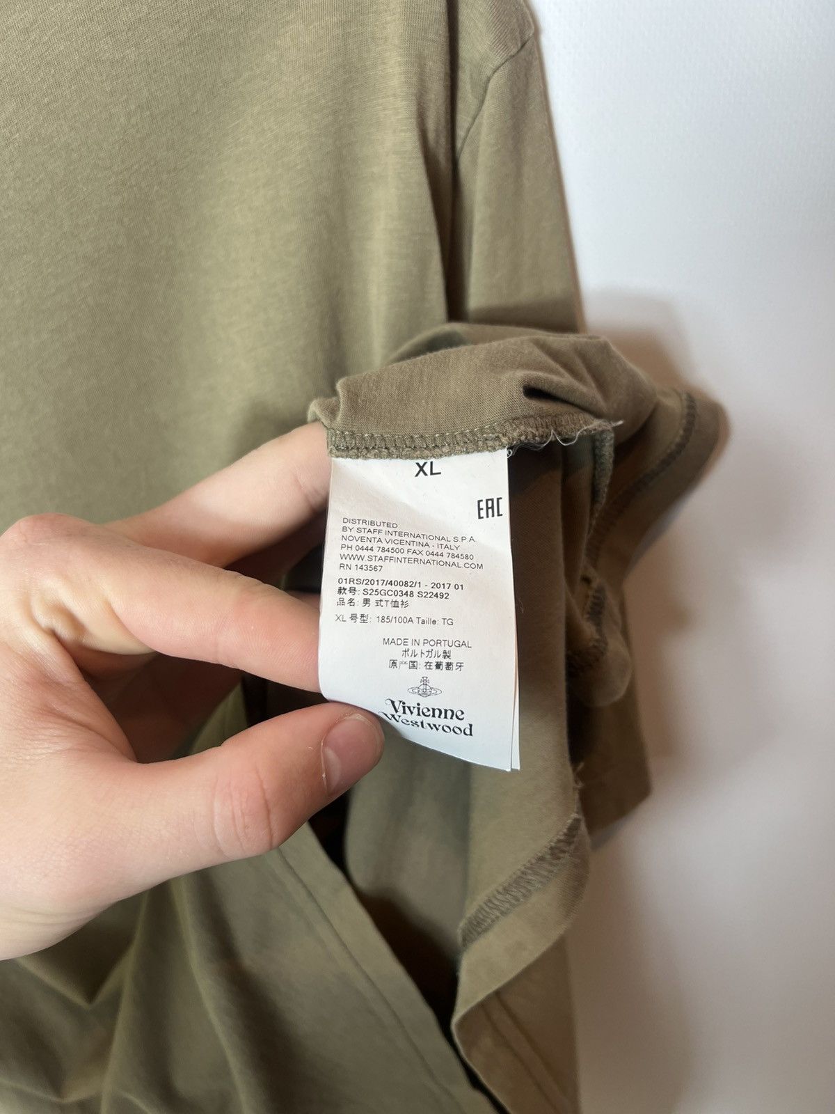 Vivienne Westwood Vintage streetwear y2k Vivienne Westwood Khaki T-shirt Size US XL / EU 56 / 4 - 7 Thumbnail