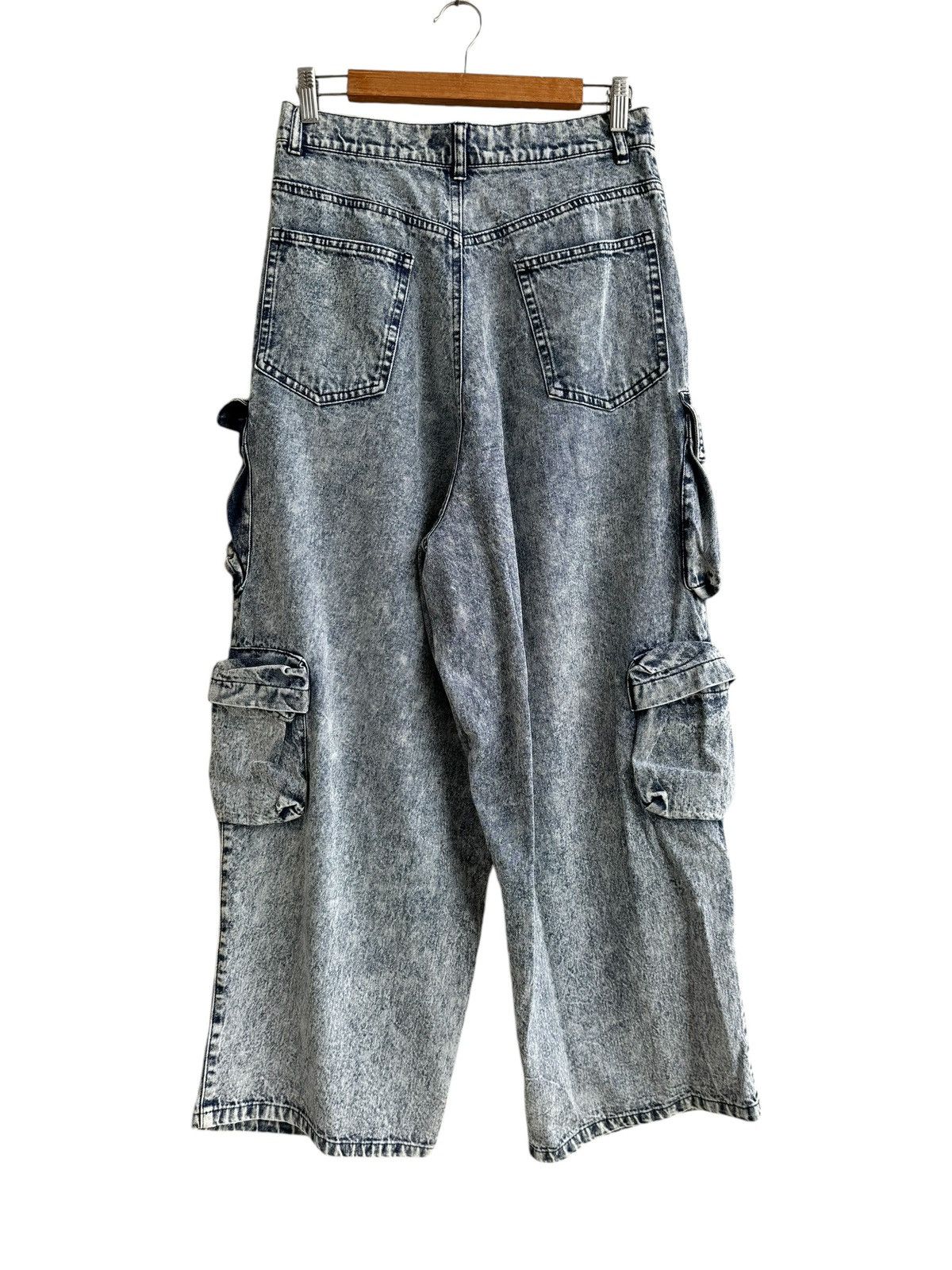 JNCO × Japanese Brand Streetwear Adrer Asid Wash baggy Multiple Pocket Jeans Size US 29 - 3 Thumbnail