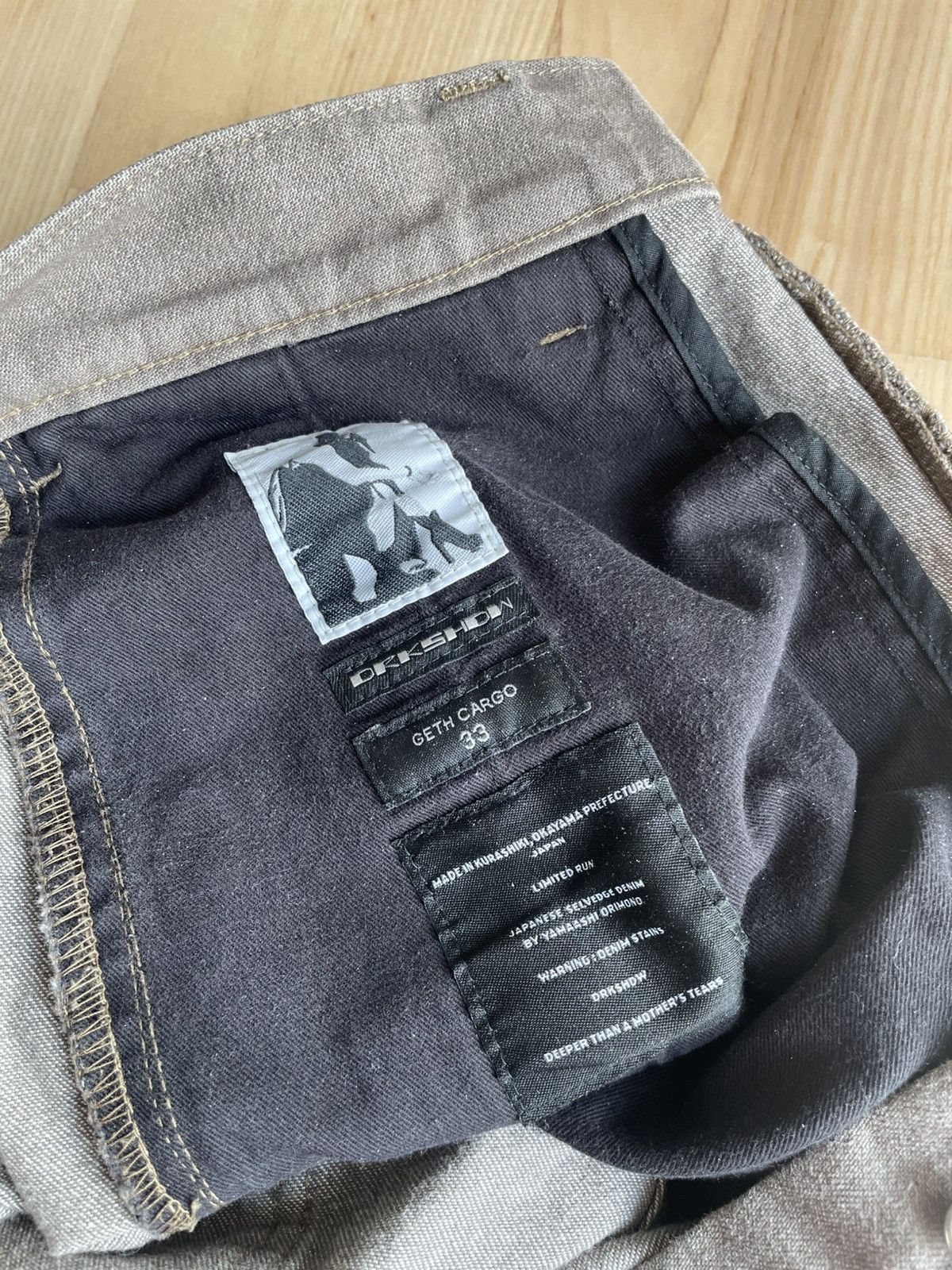 Rick Owens Drkshdw Rick Owens MIJ Geth Cargo Denim Jeans Size US 33 - 3 Thumbnail