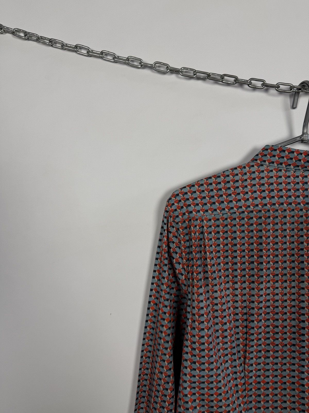 Paul Smith Paul Smith Long Sleeve Geometric Shirt Button Up Slim Fit Size US M / EU 48-50 / 2 - 11 Thumbnail