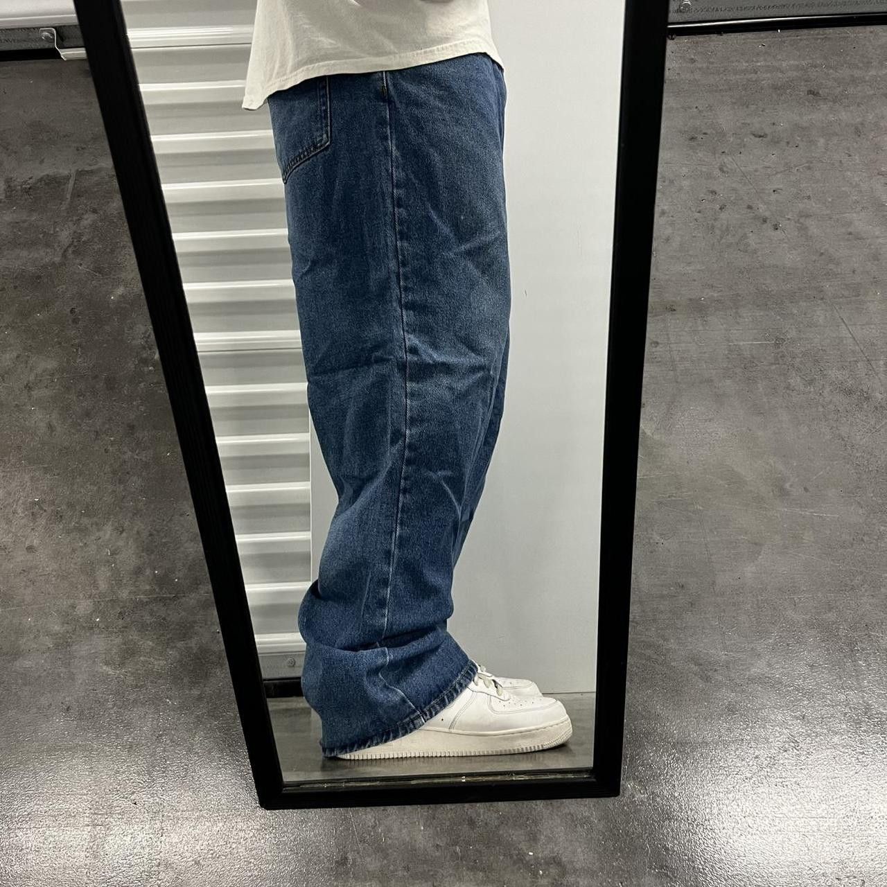 Japanese Brand × Vintage Vintage Y2K Super Baggy Wideleg Medium Wash Denim Jeans! Size US 38 / EU 54 - 2 Thumbnail