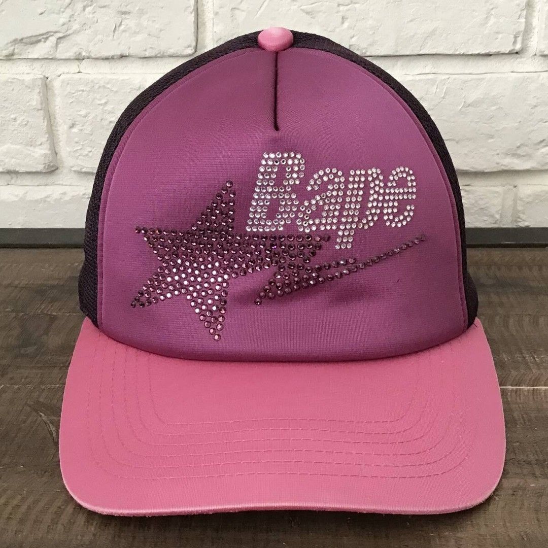 Bape × Nigo × Swarovski Swarovski BAPE STA LOGO Tracker Hat Cap a bathing ape NIGO Size ONE SIZE - 1 Thumbnail