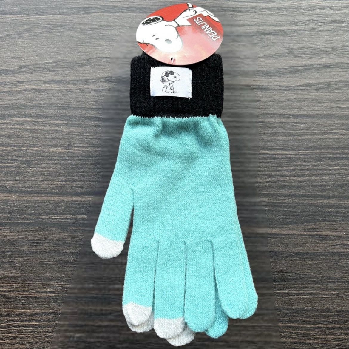 Peanuts Mint Blue Retro Snoopy Joe Cool Peanuts Gloves Adult OneSize Size ONE SIZE - 4 Thumbnail