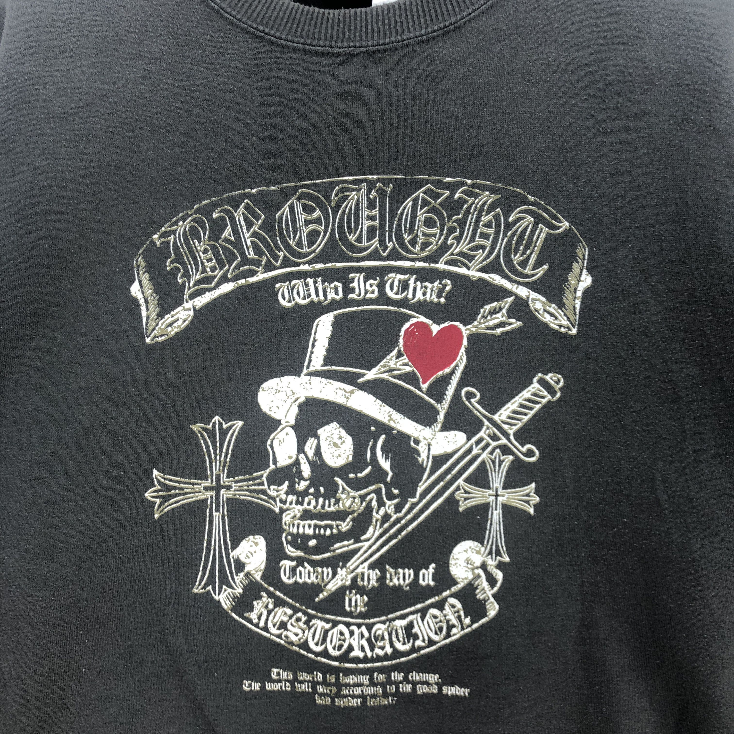 Japanese Brand Vintage Portarthur Sweatshirt Skull Ed Hardy Sweater Jumper Size US L / EU 52-54 / 3 - 4 Thumbnail