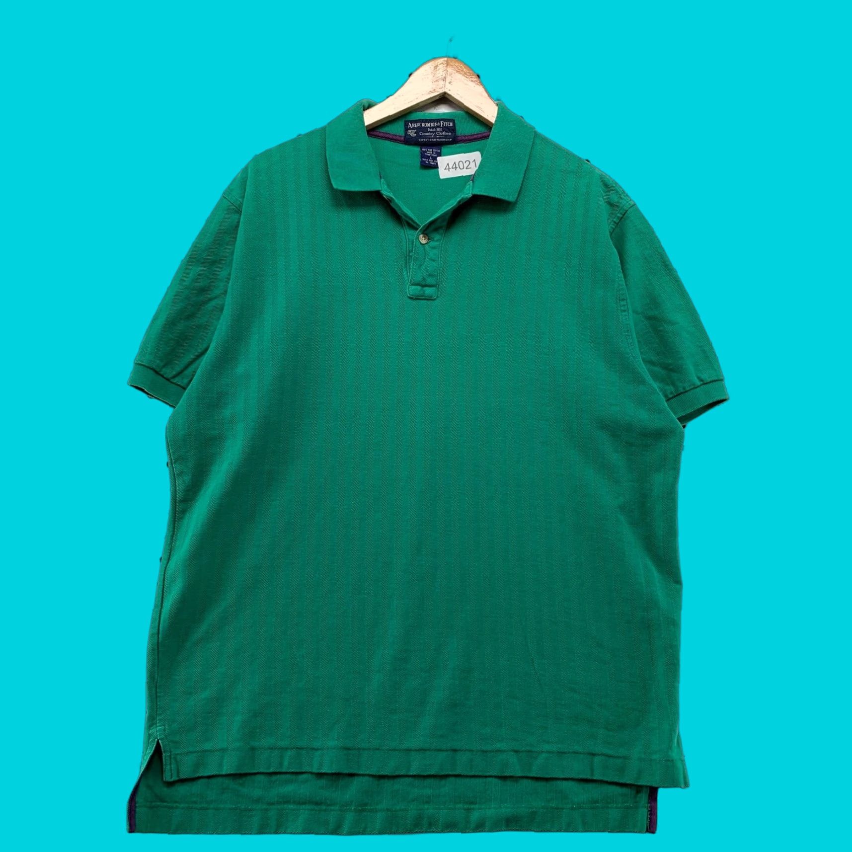 Abercrombie & Fitch VINTAGE Abercrombie & Fitch Polo Shirt Mens L Green Short Sleeve Button Collared Knit Casual 90s Event Logo Mens Size US L / EU 52-54 / 3 - 1 Thumbnail