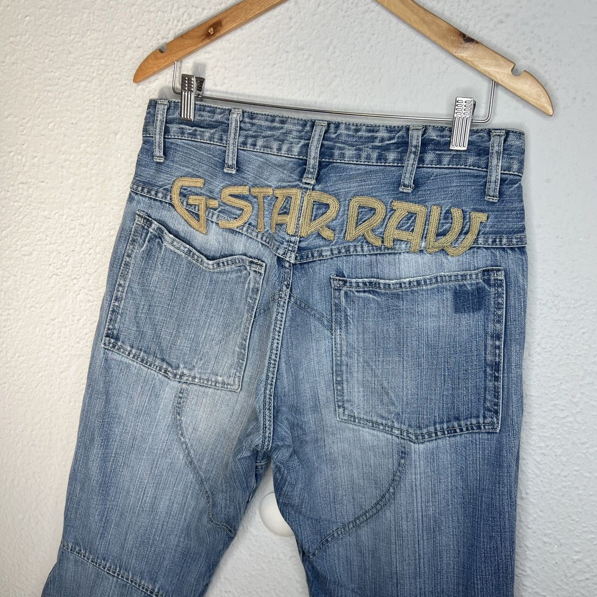 G-Star G-Star Raw Denim Jeans Pants Trousers Big Logo Cargo Baggy Size US 33 - 1 Thumbnail