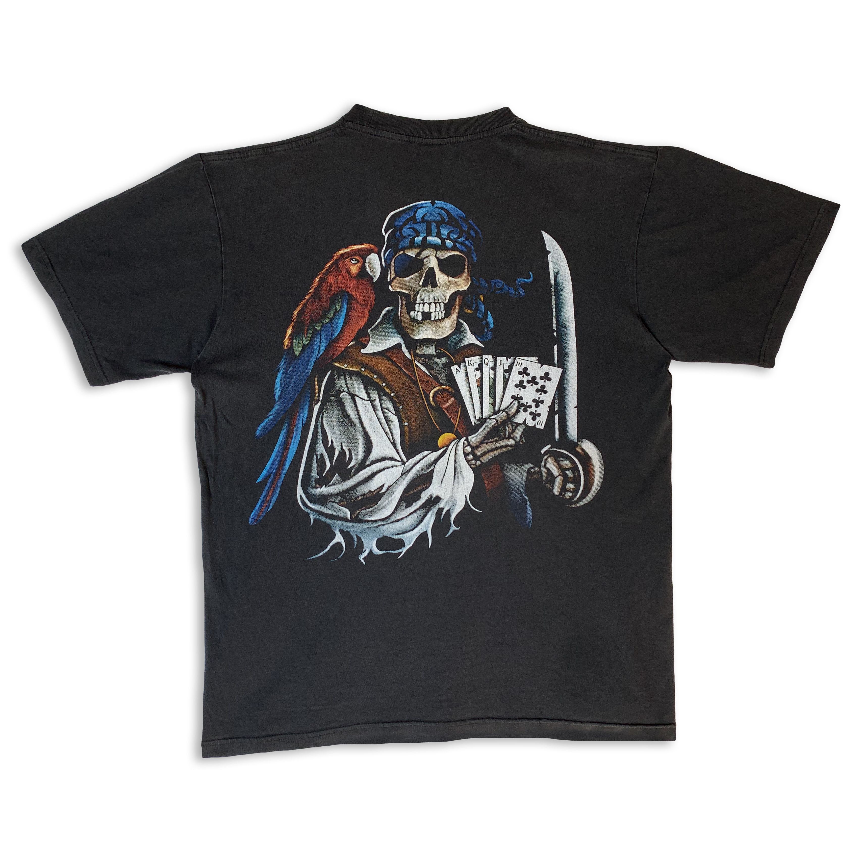 Vintage Vintage 90s HEAVY METAL t shirt Pirate Skeleton Y2K Retro Size US L / EU 52-54 / 3 - 3 Thumbnail