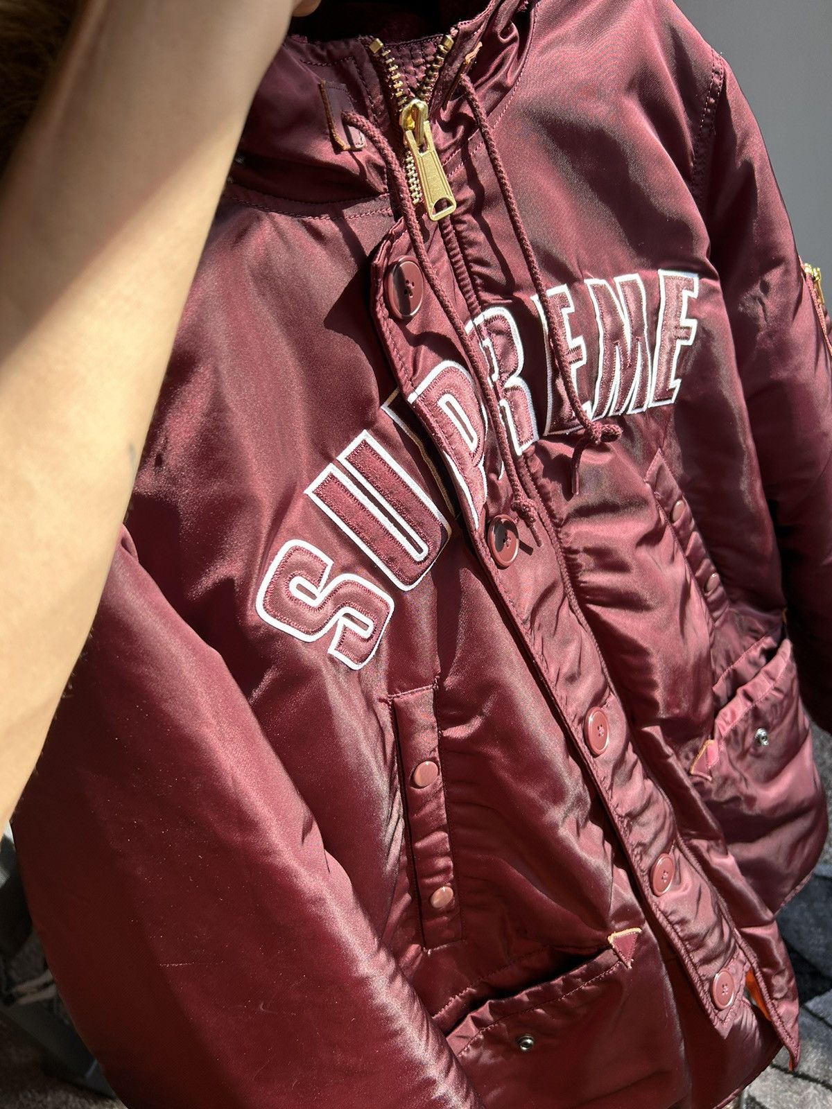 Supreme Supreme Burgundy N-3B Parka - Size: XL Size US XL / EU 56 / 4 - 4 Thumbnail