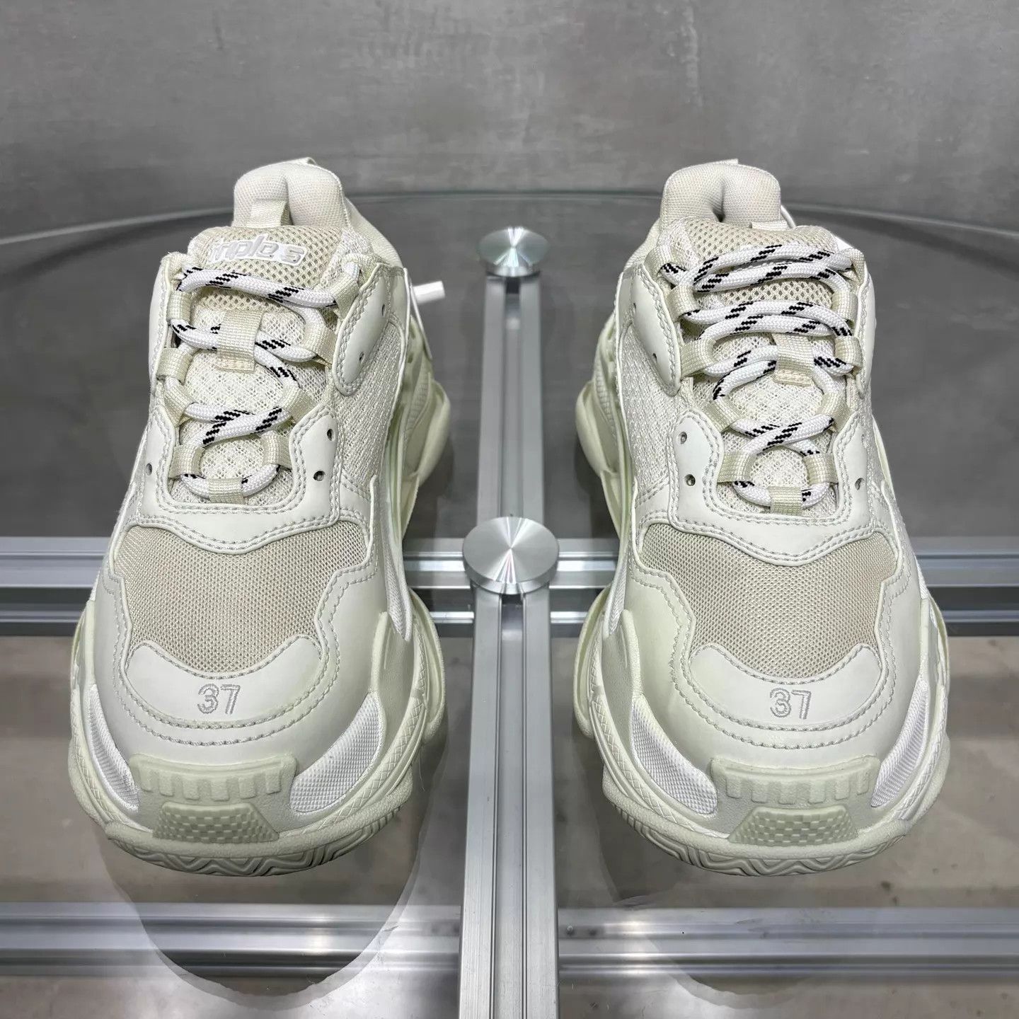 Balenciaga Balenciaga Triples Off-White Distressed 37 Sneaker Size US 6.5 / IT 36.5 - 1 Thumbnail