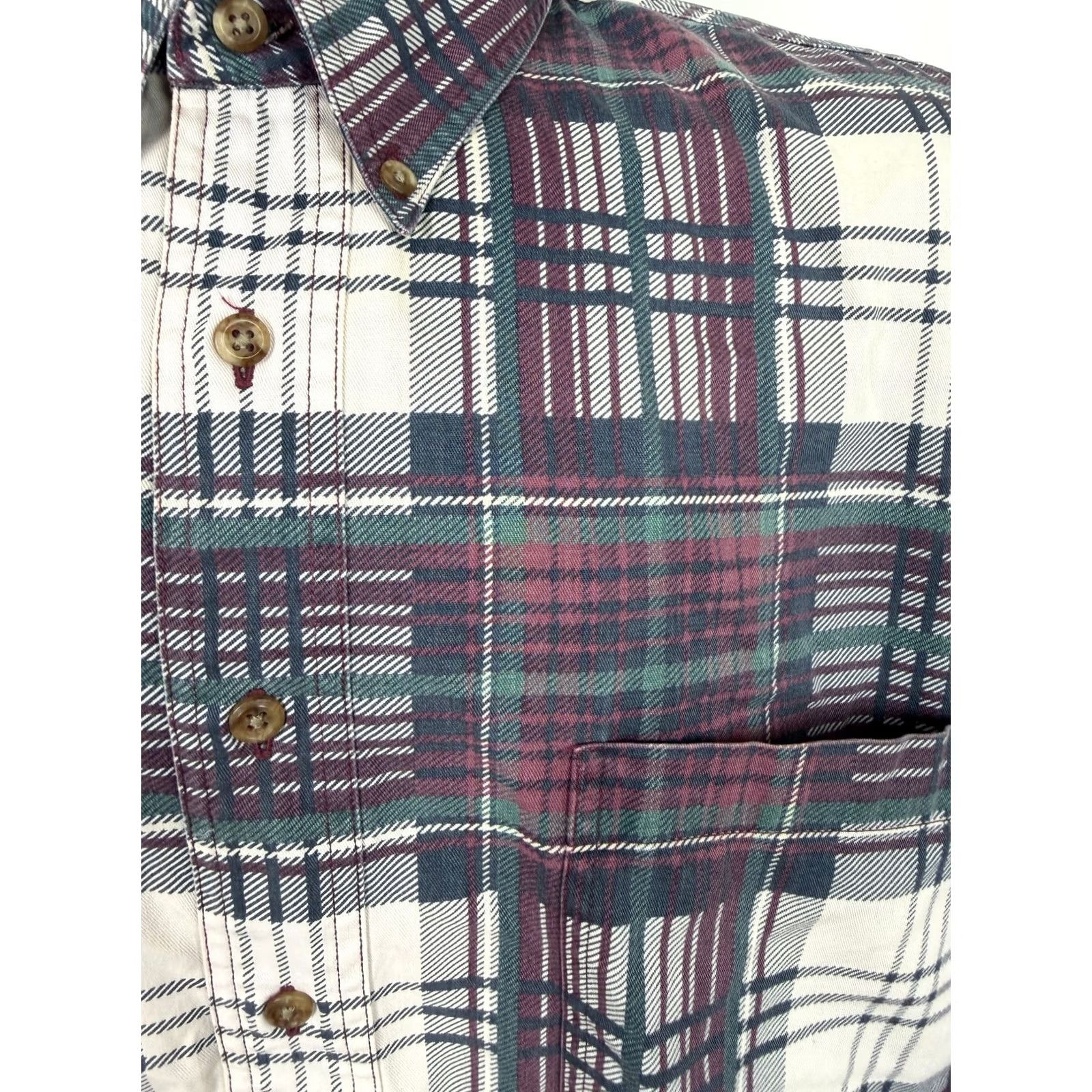 Roundtree & Yorke VINTAGE 90s Roundtree & Yorke Button Up Shirt Men XL Plaid Outdoors Midweight Cotton Size US XL / EU 56 / 4 - 5 Thumbnail