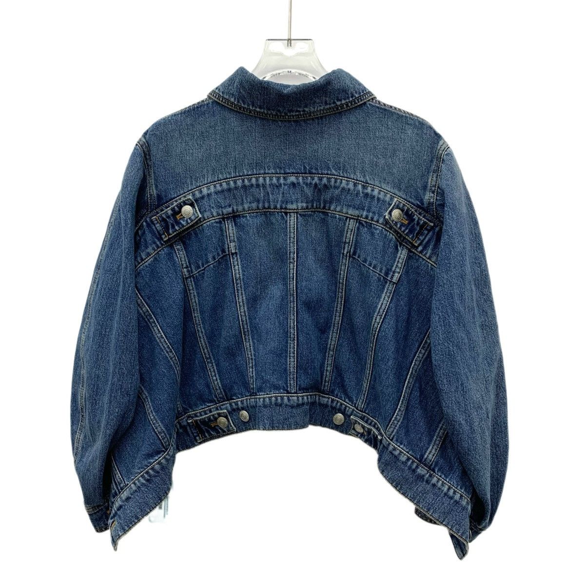 Alexander McQueen Alexander McQueen Navy Lapel Single Breasted Denim Jacket Size S / US 4 / IT 40 - 2 Thumbnail