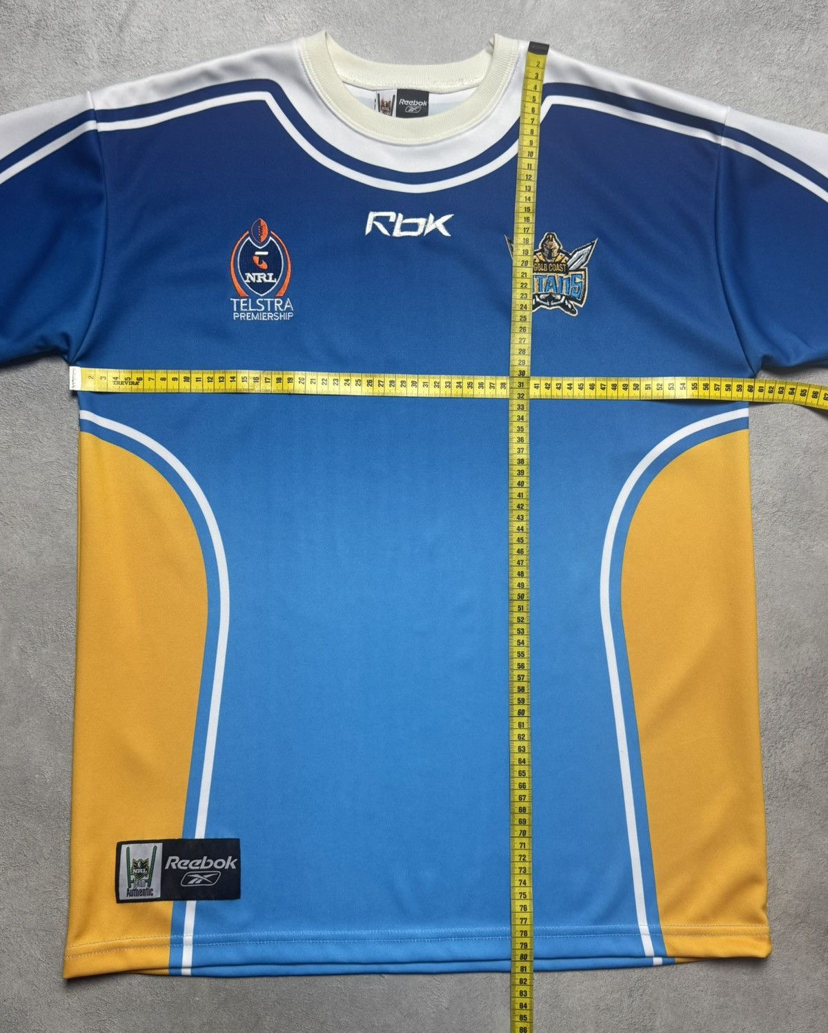 Reebok Gold Coast Titans NRL Rugby Shirt Jersey Reebok Size US XL / EU 56 / 4 - 15 Thumbnail