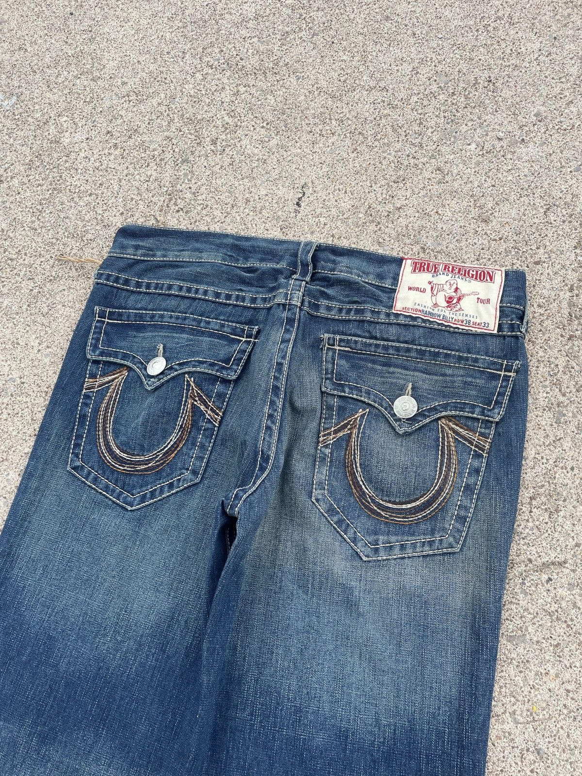 True Religion True Religion Rainbow Bills Super Flared Jeans Size US 38 / EU 54 - 2 Thumbnail