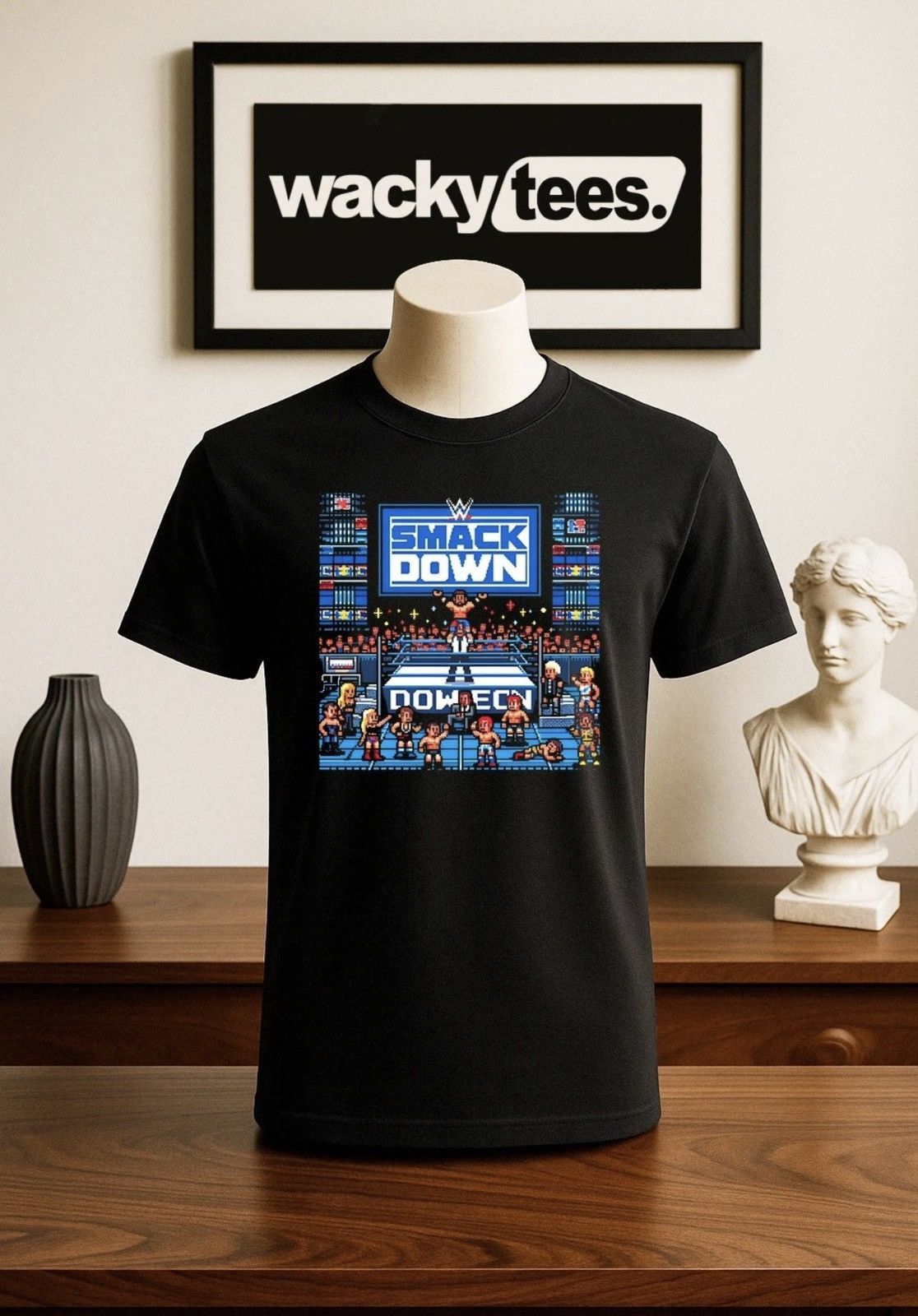 Other Wrestling Smack Down 8-Bit Gaming System Style Graphic Shirt Size US L / EU 52-54 / 3 - 1 Preview