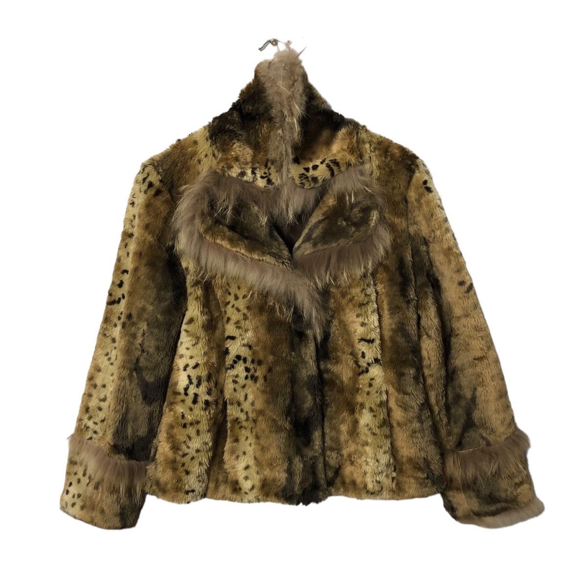Other Vintage Via Faburrica Leopard Faux Fur Coat Size M / US 6-8 / IT 42-44 - 1 Thumbnail