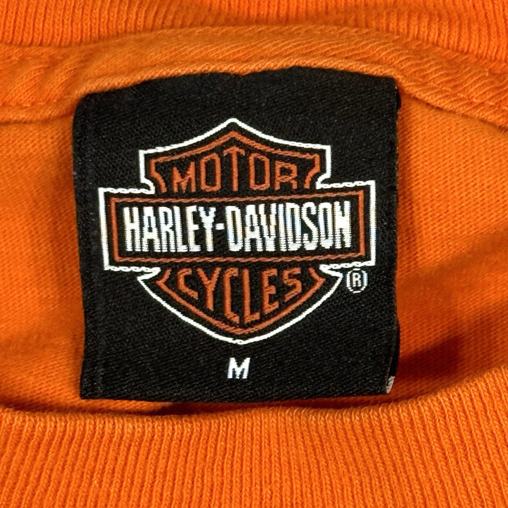 Harley Davidson VINTAGE Harley-Davidson American Legend Tee Port of Huron Michigan Graphic Men’s Medium Orange USA MADE Shirt Size US M / EU 48-50 / 2 - 5 Thumbnail