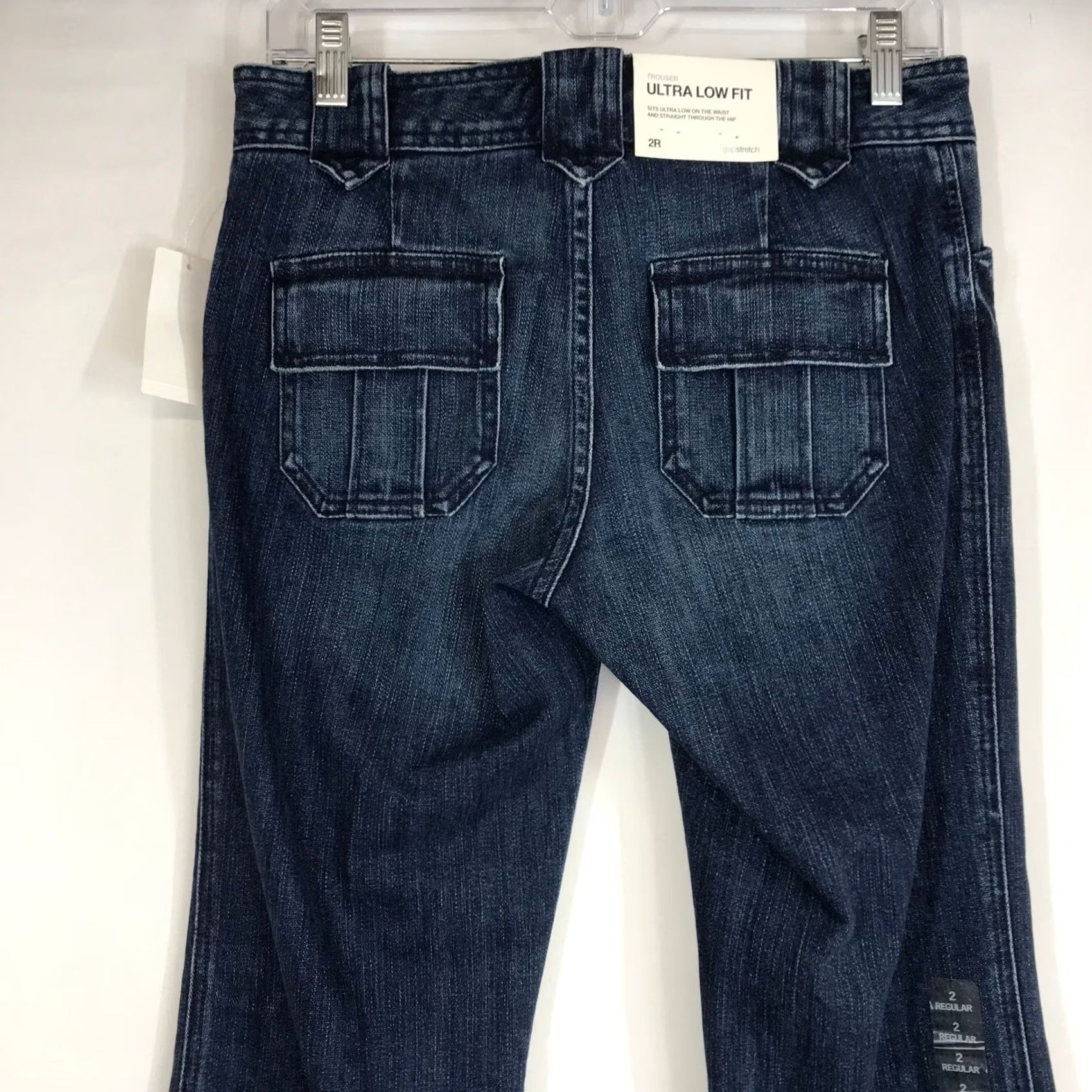 Gap GAP Jeans Bootcut Dark Wash 2R Women Ultra Low Rise Stretch Denim Trousers Pants Size 26" / US 2 / IT 38 - 5 Thumbnail