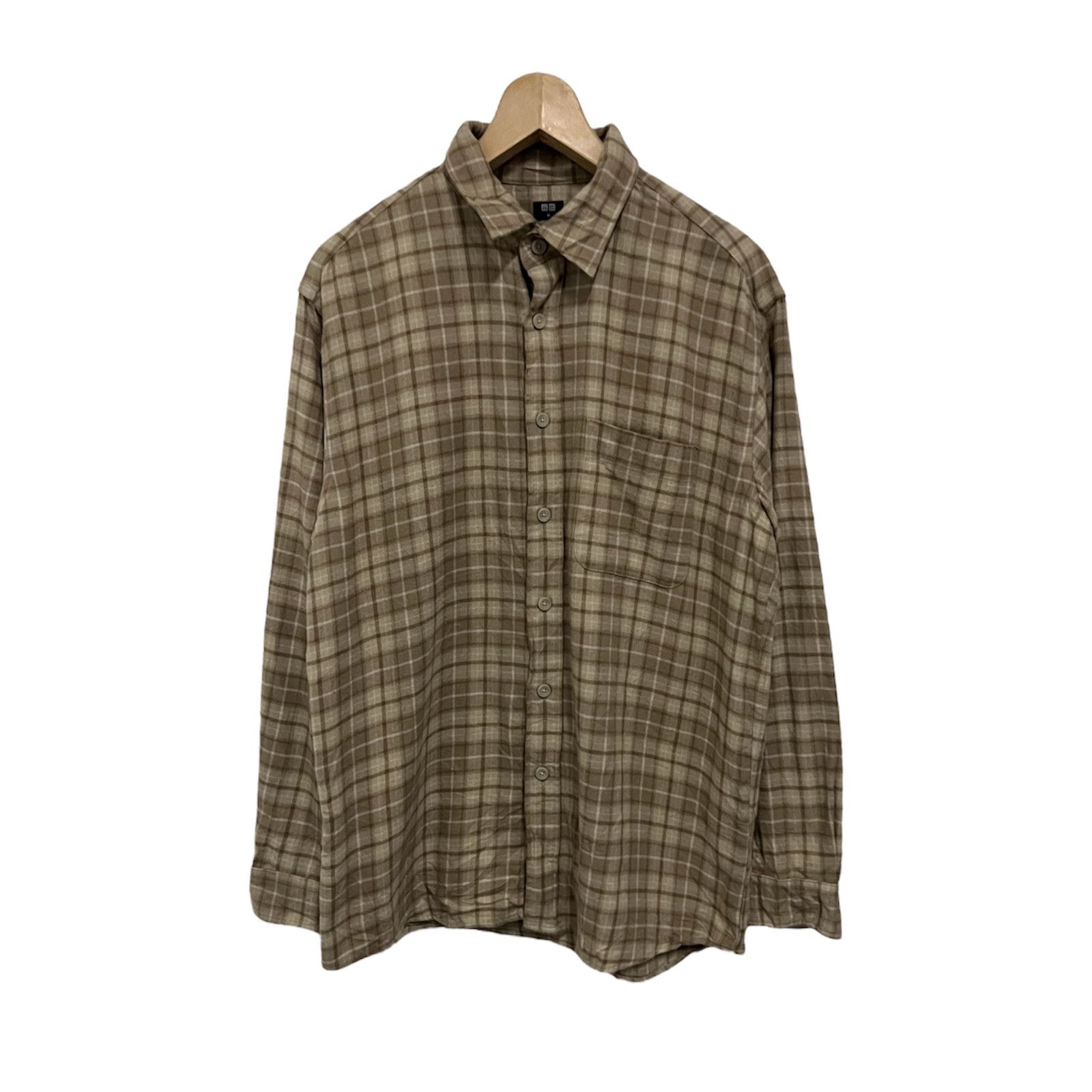Vintage Japanese Brand Uniqlo Plaid Tartan Flannel Shirt Jacket Size US M / EU 48-50 / 2 - 1 Thumbnail