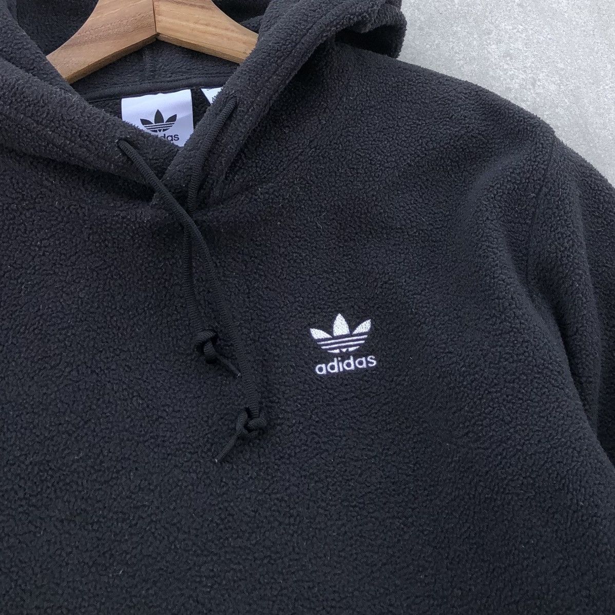 Adidas Adidas Trefoil Logo Fleece Men's Hoodie Black Size S / US 4 / IT 40 - 3 Thumbnail