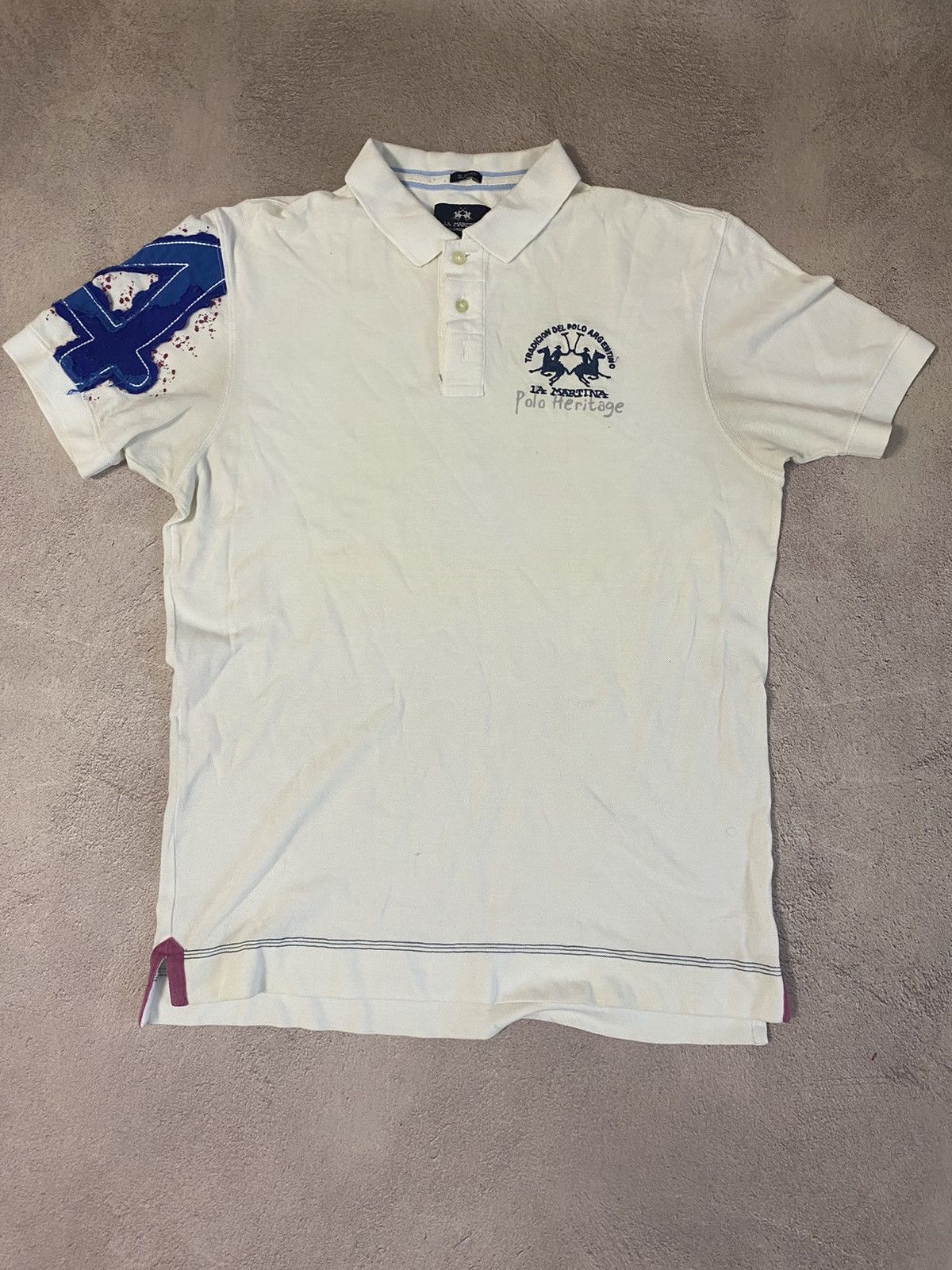 Polo Ralph Lauren × Vintage Polo Ralph Lauren style distressed rugby polo Size US XL / EU 56 / 4 - 1 Thumbnail