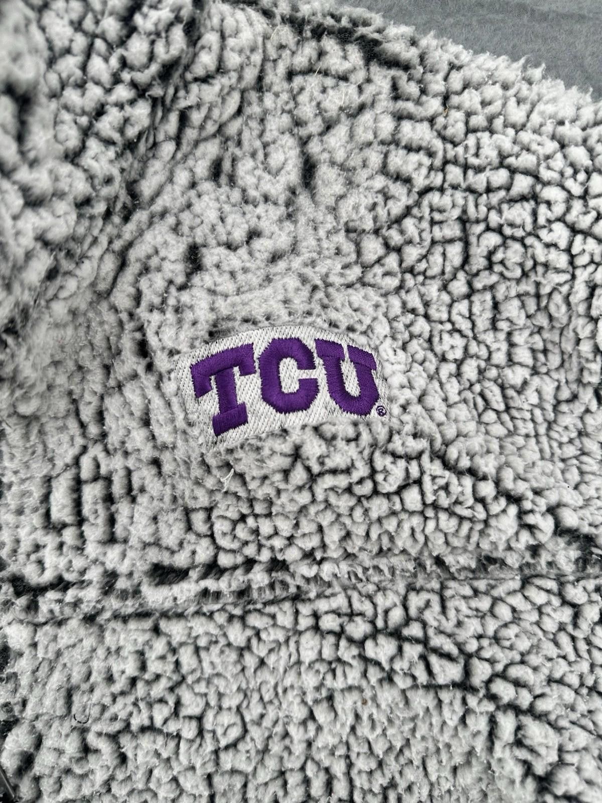 Other Boxercraft Women 1/4 Zip TCU Logo Sherpa Pullover Size L / US 10 / IT 46 - 2 Thumbnail