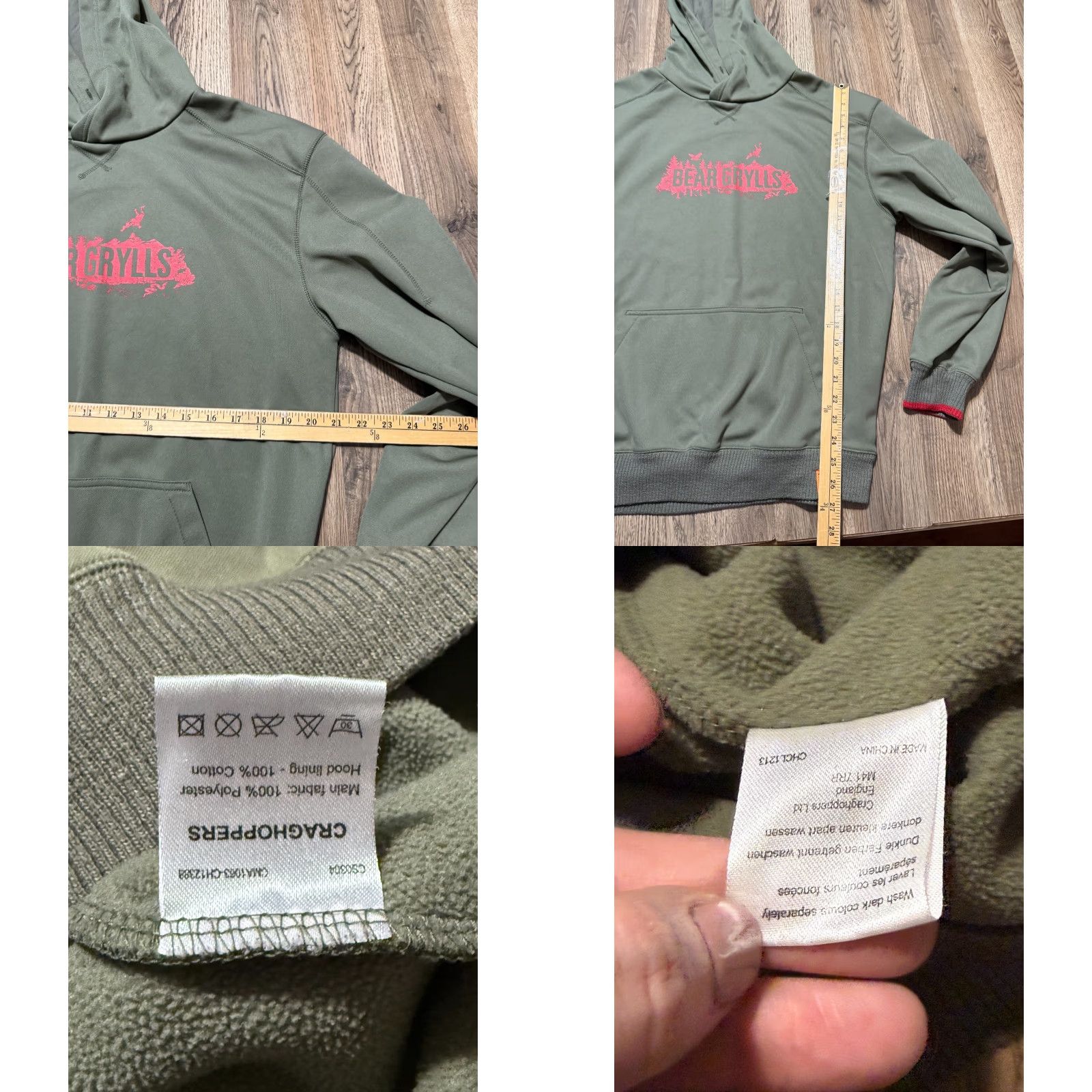 Vintage Bear Grylls Sweatshirt Men XL Green Red Pullover Long Sleeve Size US XL / EU 56 / 4 - 8 Thumbnail