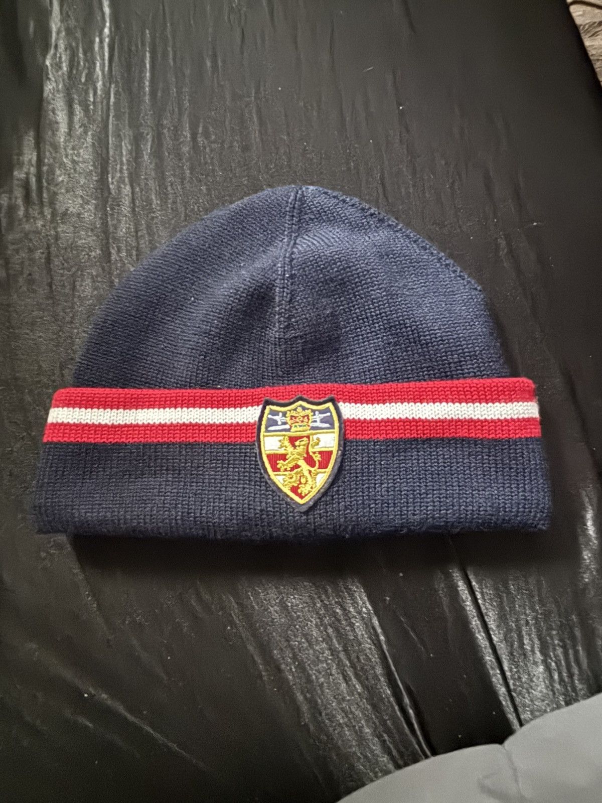 Polo Ralph Lauren × Vintage Crest-Patch Wool-Blend Beanie Size ONE SIZE - 1 Thumbnail