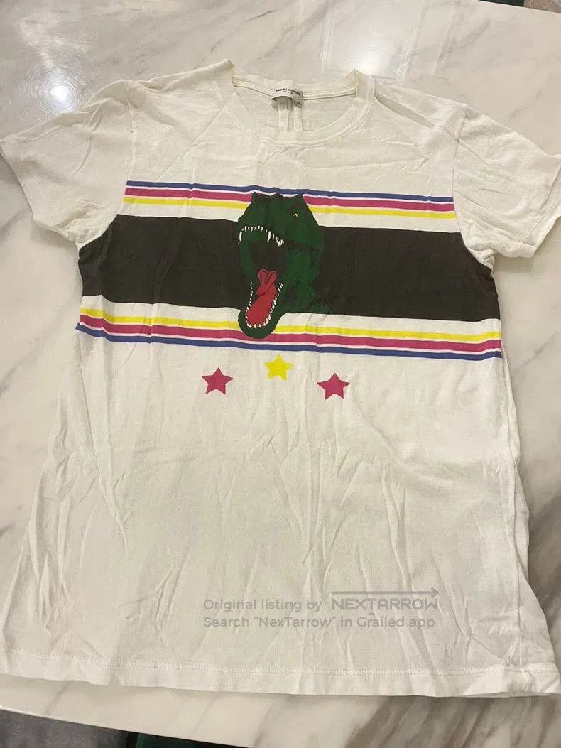 Saint Laurent Paris Saint Laurent Dinosaur Print White T. Size US XS / EU 42 / 0 - 1 Thumbnail