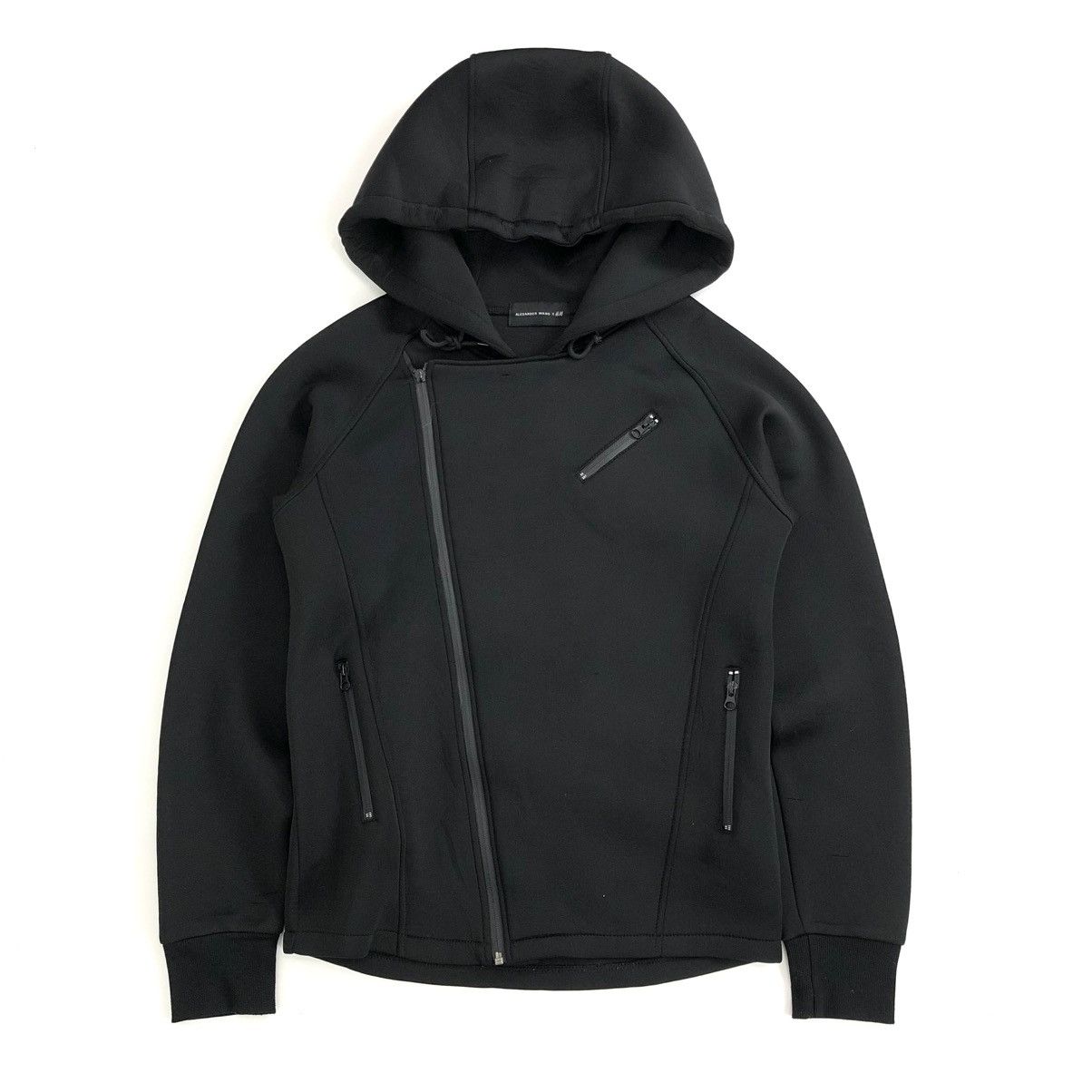 Alexander Wang × H&M 2000s H&M x Alexander Wang Asymmetrical Scuba Zip Hoodie Size US M / EU 48-50 / 2 - 1 Thumbnail