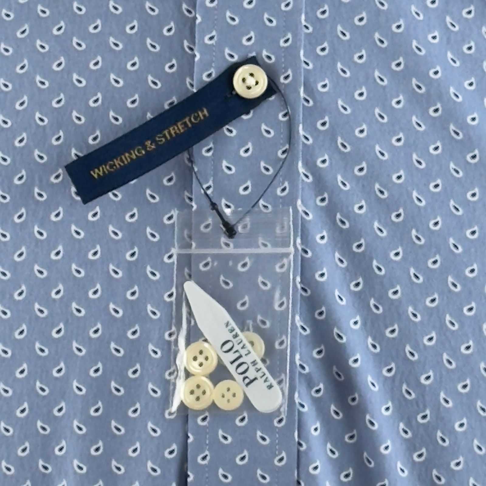 Polo Ralph Lauren Ralph Lauren Performance L/S Blue Paisley Button Down Shirt Size US S / EU 44-46 / 1 - 4 Thumbnail