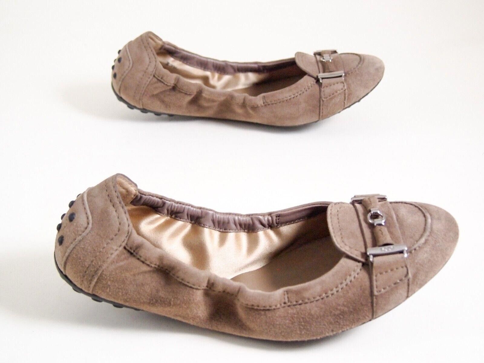 Tod's Tod's TT Ballet Flats Beige Suede Womens EU 37.5 US 7.5 $520 Size US 7.5 / IT 37.5 - 5 Thumbnail