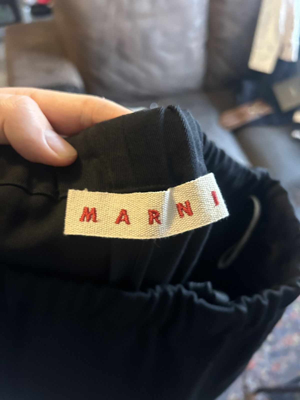 Marni Marni Black Virgin Wool Elastic Waist Trousers Size US 30 / EU 46 - 6 Thumbnail