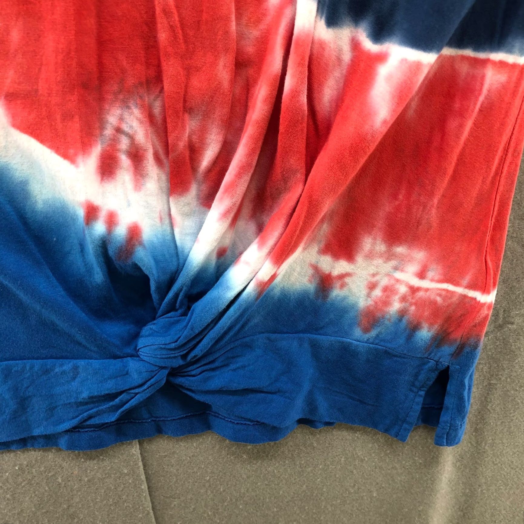 Chaps NWT Chaps Tank Womens XXL Tie Dye Red Blue Cotton Modal Crew Neck Sleeveless Holiday Patriotic Size XXL / US 16-18 / IT 52-54 - 4 Thumbnail