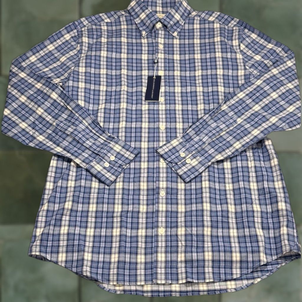 Vintage Holderness & Bourne The Andrews Shirt Button-Up Plaid Blue XL Men’s Tailored Regular Sleeve Long Size US XL / EU 56 / 4 - 1 Thumbnail