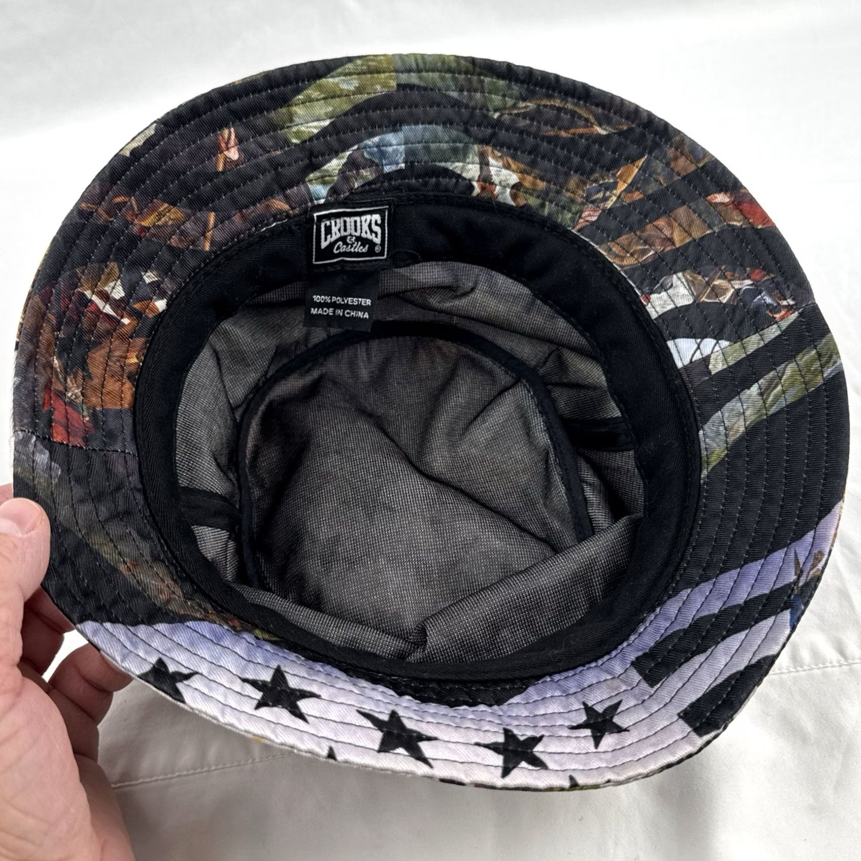 Crooks & Castles Crooks & Castles Bucket Hat Stars Stripes AOP USA Flag Streetwear Men One Size Multicolor Colorful Cotton Polyester Pattern AOP Beach Hip Hop Size ONE SIZE - 7 Thumbnail