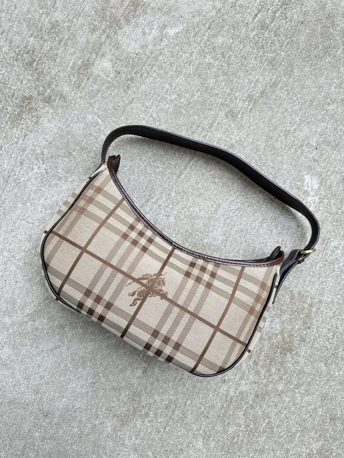 Burberry Burberry London Baguette Haymarket Check Hobo Hand Bag Size ONE SIZE - 2 Thumbnail
