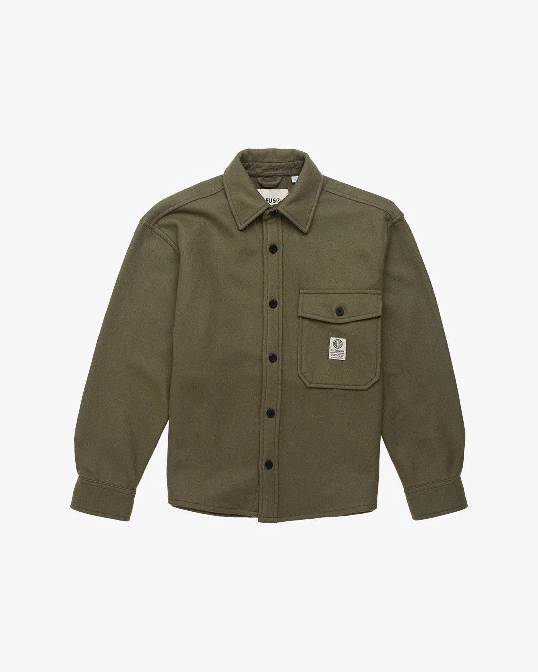 Deus Ex Machina CPO Wool Shirt Olive Drab Size M / US 6-8 / IT 42-44 - 2 Thumbnail