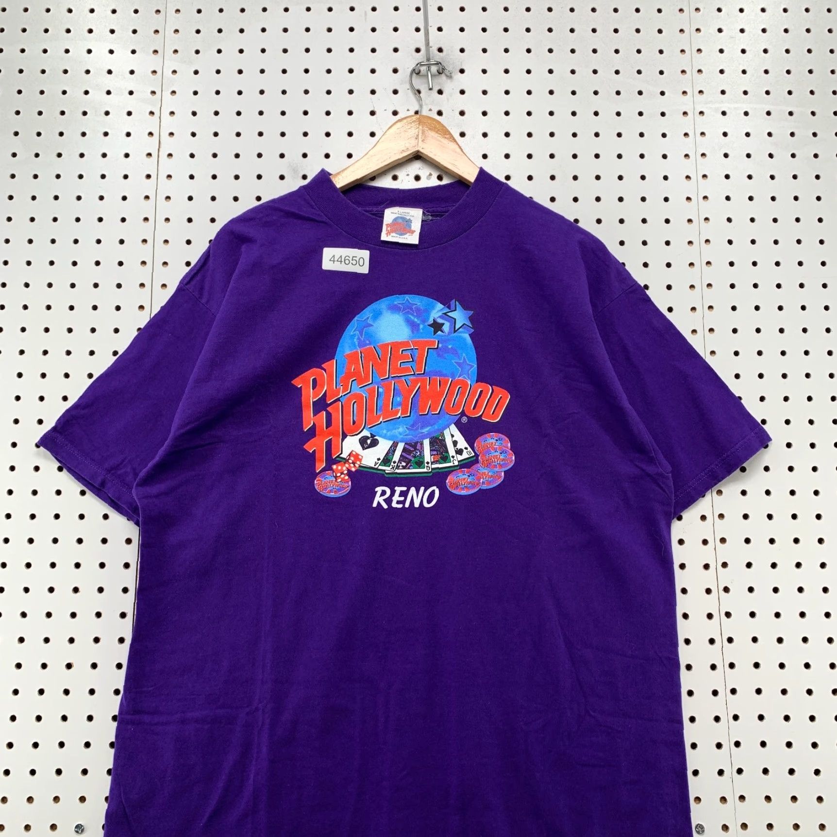 Planet Hollywood VINTAGE Planet Hollywood Shirt Mens XL Purple 90s Graphic Made USA Size US XL / EU 56 / 4 - 2 Thumbnail